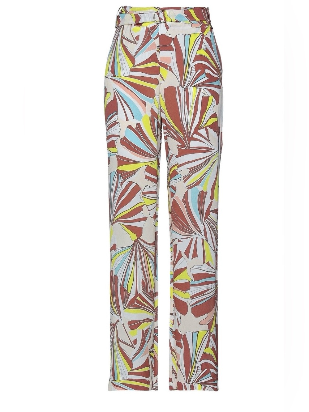 Nenette Milano Flowy Viscose Pucci Print Easy Pants Wide Scarf Tie Belt IT40 EUC